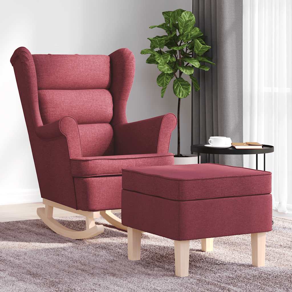 vidaXL Schommelstoel 74x90x102 cm stof lichtgrijs - Aashly
