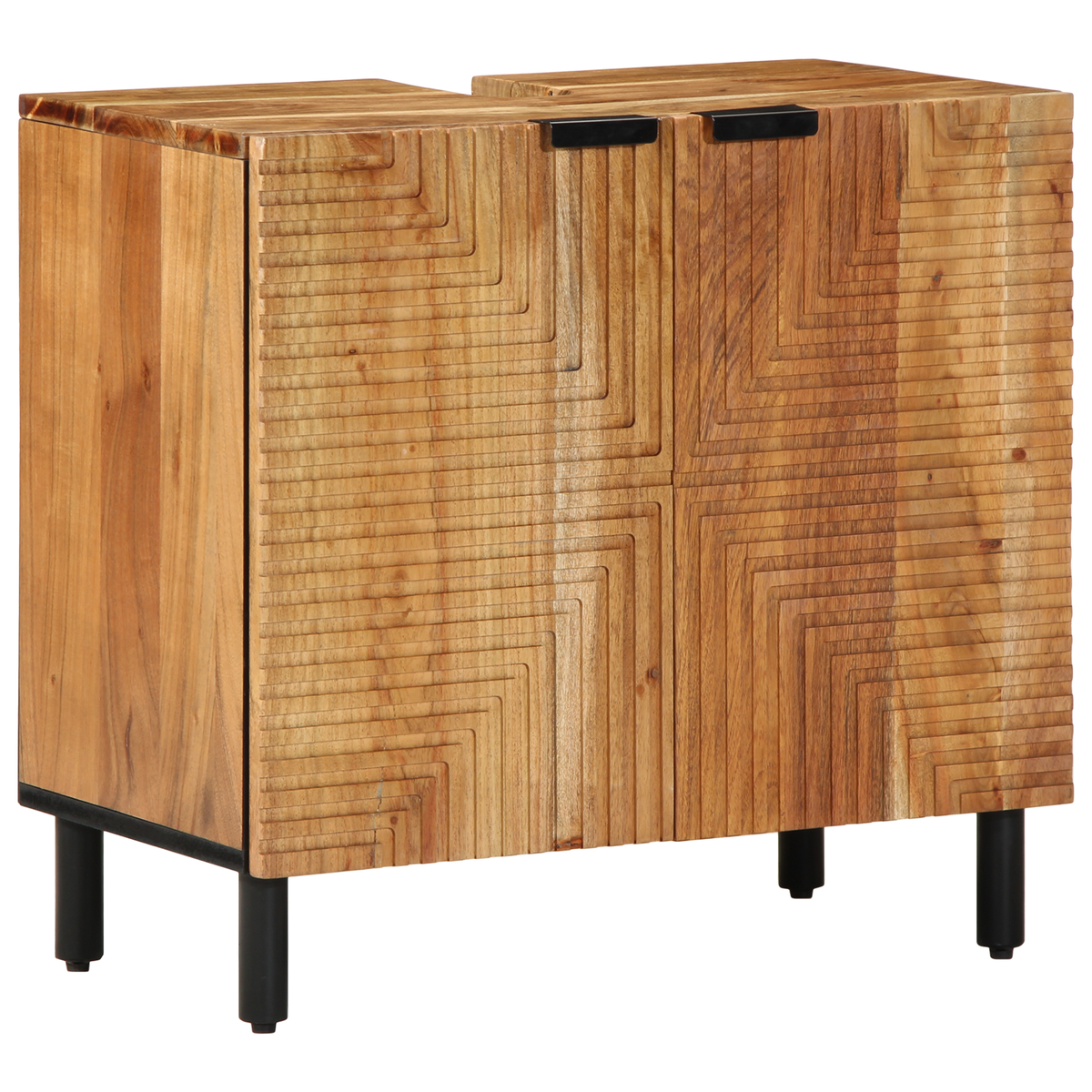 vidaXL Five-Piece Bathroom Furniture Set Brown Solid Wood Acacia
