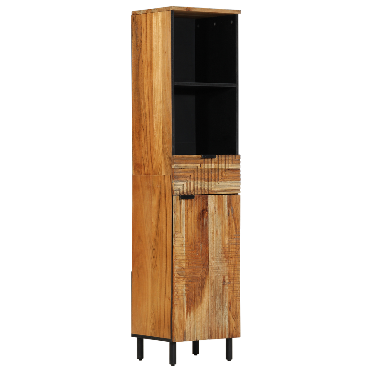 vidaXL Five-Piece Bathroom Furniture Set Brown Solid Wood Acacia