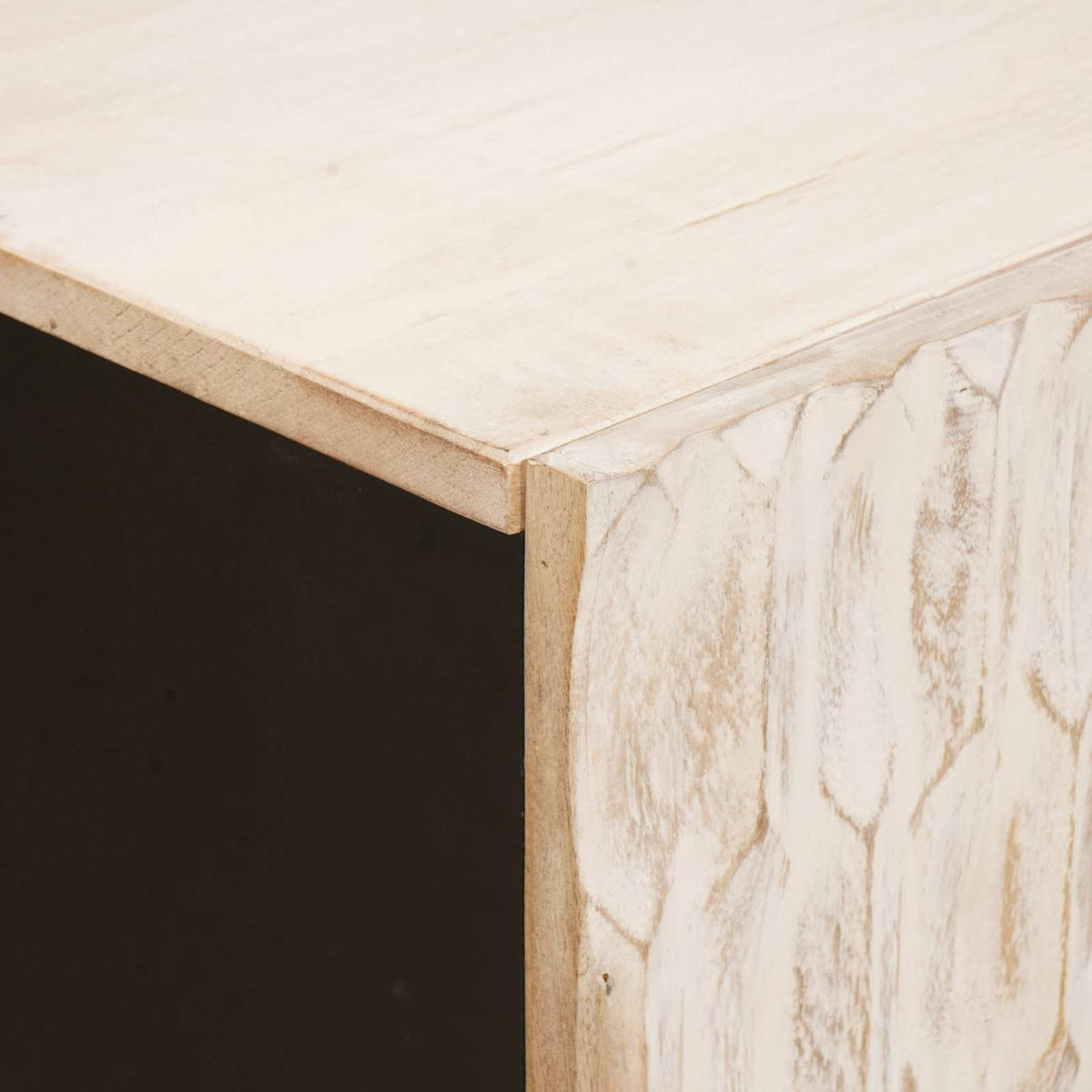 vidaXL Dressoir Witte Was Afwerking Massief Mango Hout