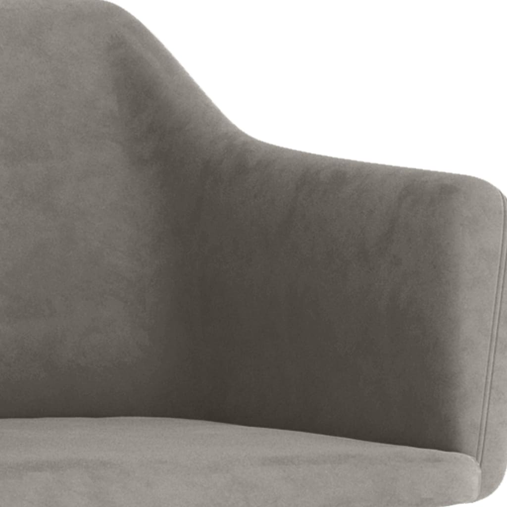 vidaXL Rocking chair velvet light gray