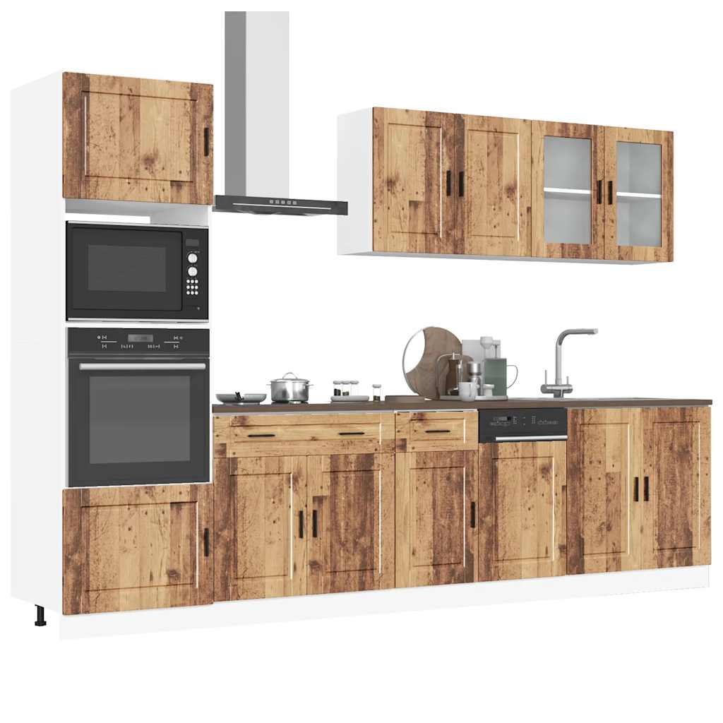 vidaXL 7-delige Keukenkastenset Porto bewerkt hout sonoma eikenkleur - Aashly