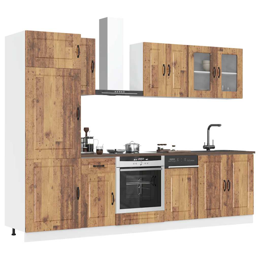 vidaXL 8-delige Keukenkastenset Kalmar bewerkt hout sonoma eikenkleur - Aashly