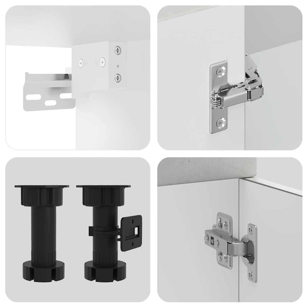 vidaXL 8-delige Keukenkastenset Lucca bewerkt hout bruin eikenkleur - Aashly