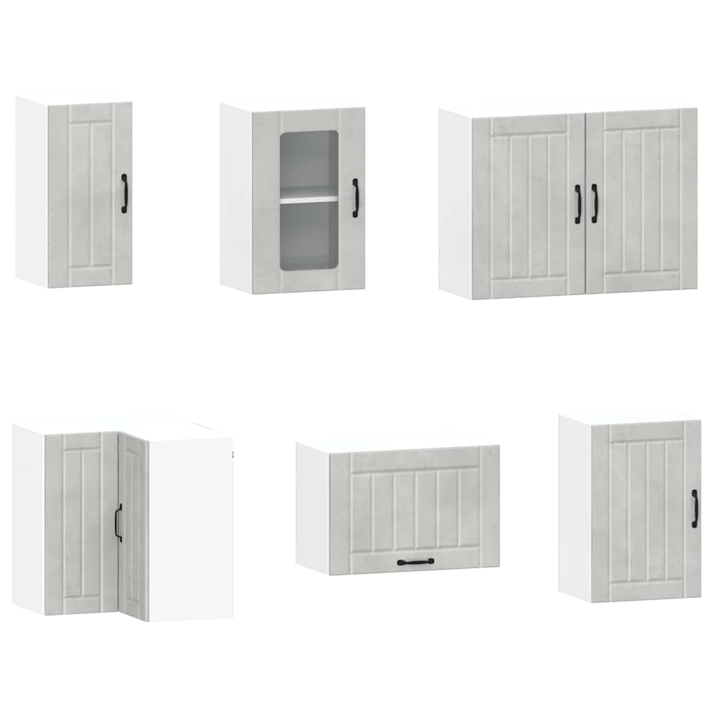 vidaXL 11-delige Keukenkastenset Kalmar bewerkt hout bruin eikenkleur - Aashly