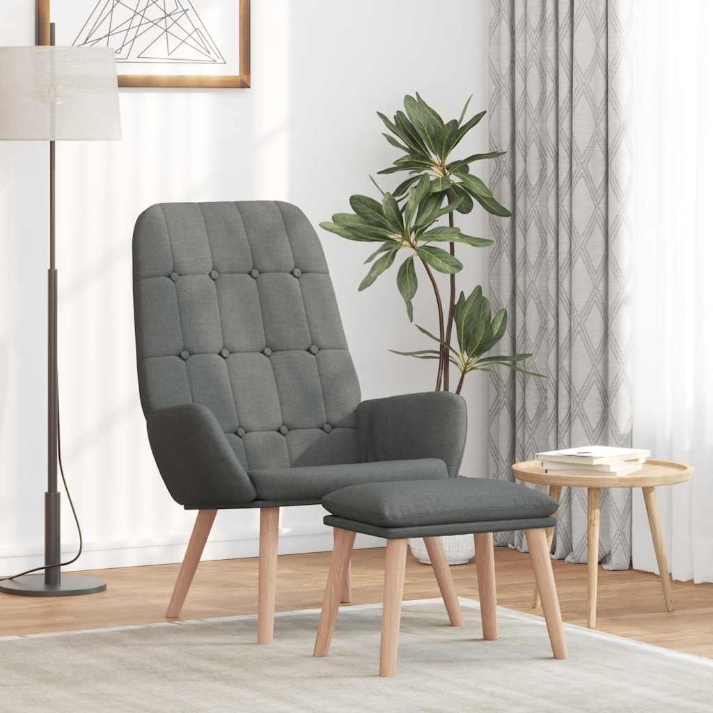 vidaXL Relaxstoel stof lichtgeel - Aashly