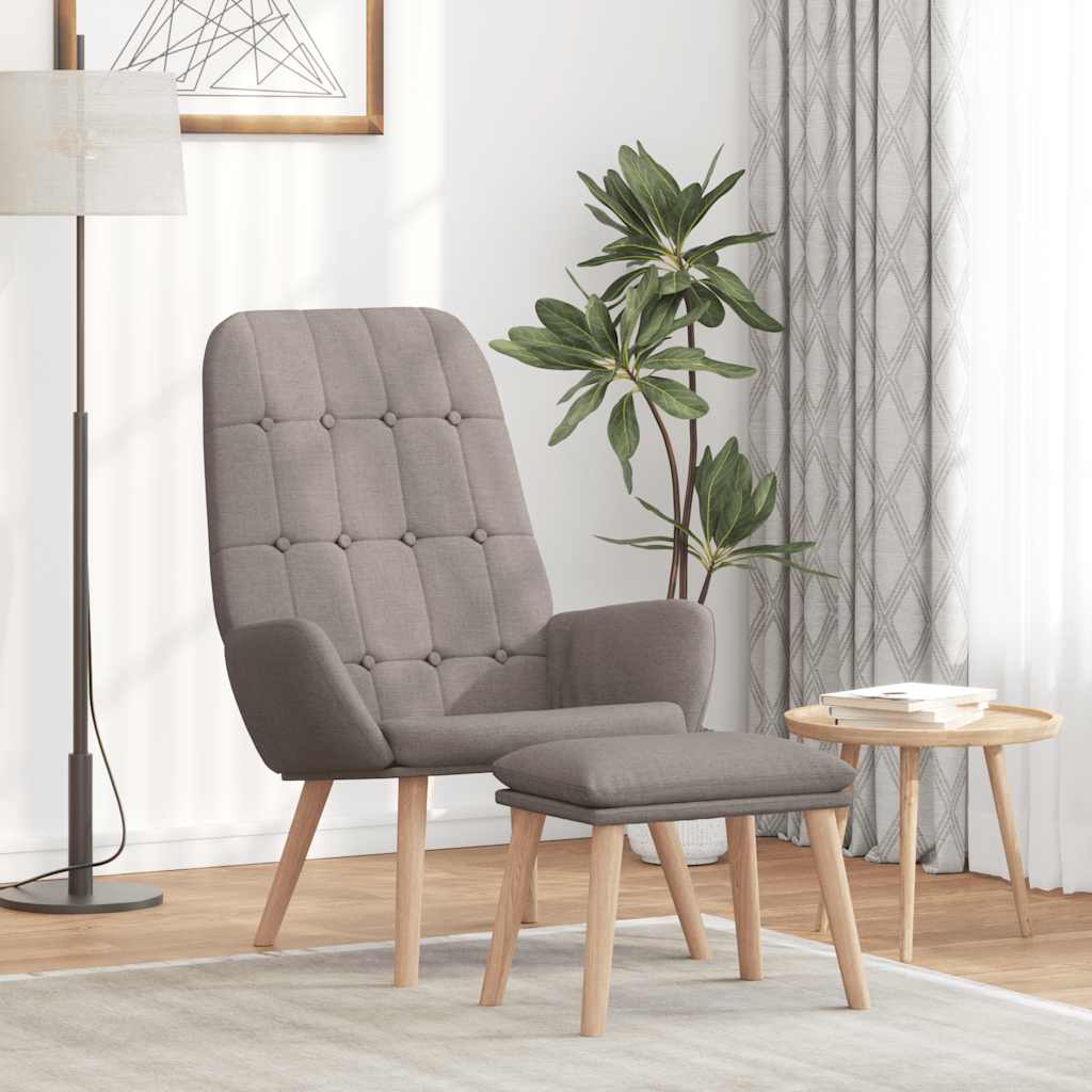 vidaXL Relaxstoel stof lichtgeel - Aashly