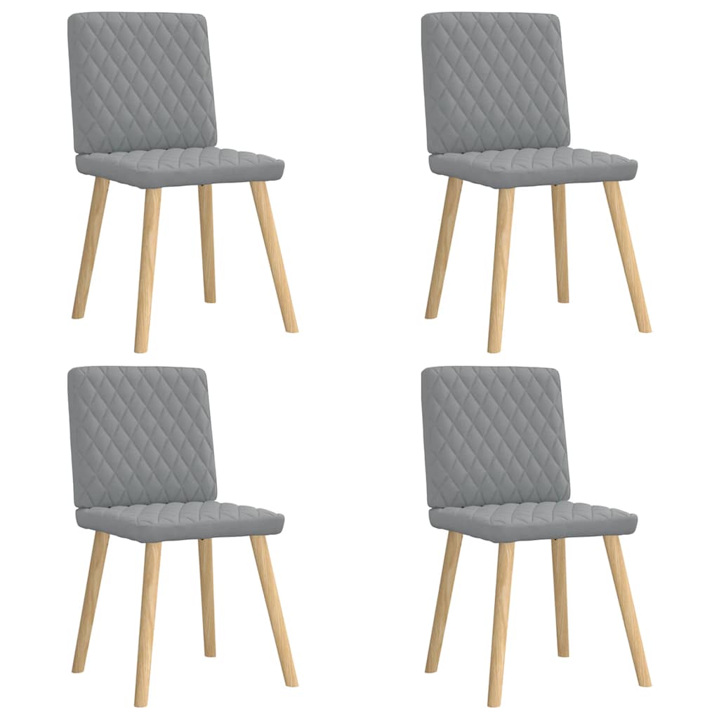 vidaXL Eetkamerstoelen 4 st stof donkergrijs - Aashly