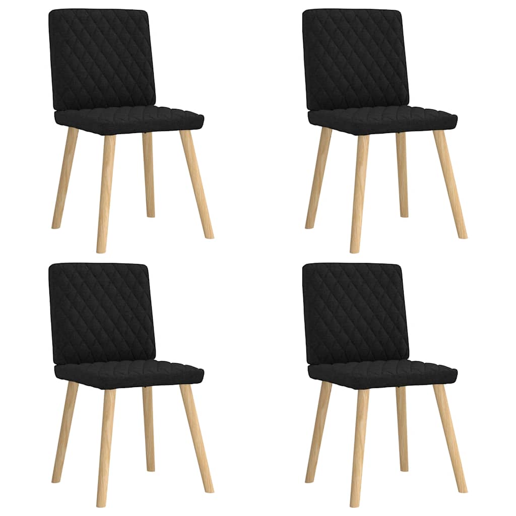 vidaXL Eetkamerstoelen 4 st stof donkergrijs - Aashly
