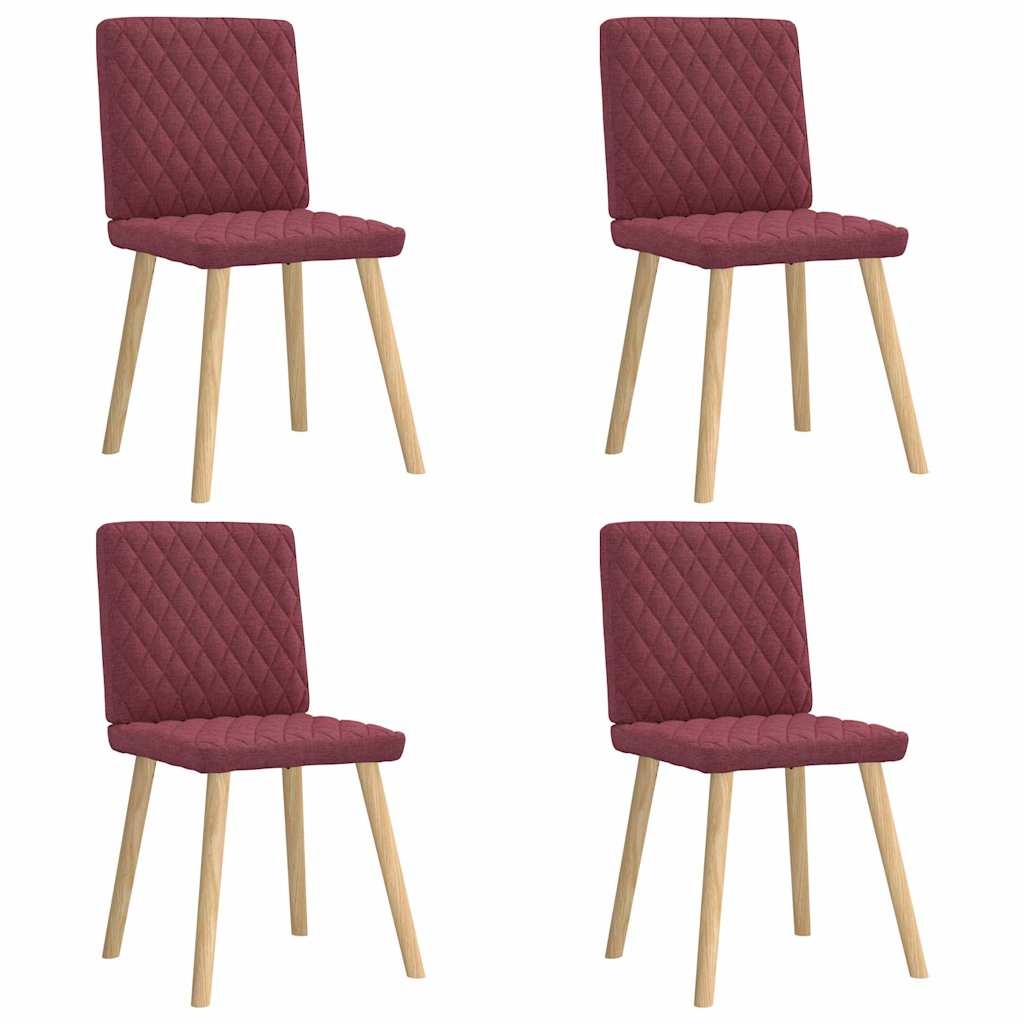 vidaXL Eetkamerstoelen 4 st stof donkergrijs - Aashly
