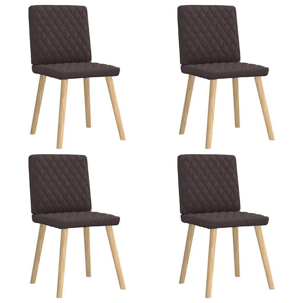 vidaXL Eetkamerstoelen 4 st stof donkergrijs - Aashly