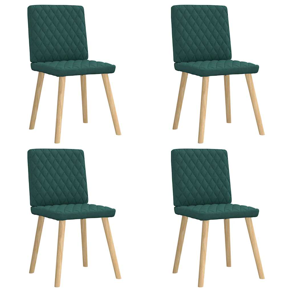 vidaXL Eetkamerstoelen 4 st stof donkergrijs - Aashly