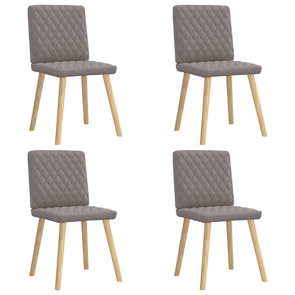 vidaXL Eetkamerstoelen 4 st stof donkergrijs - Aashly