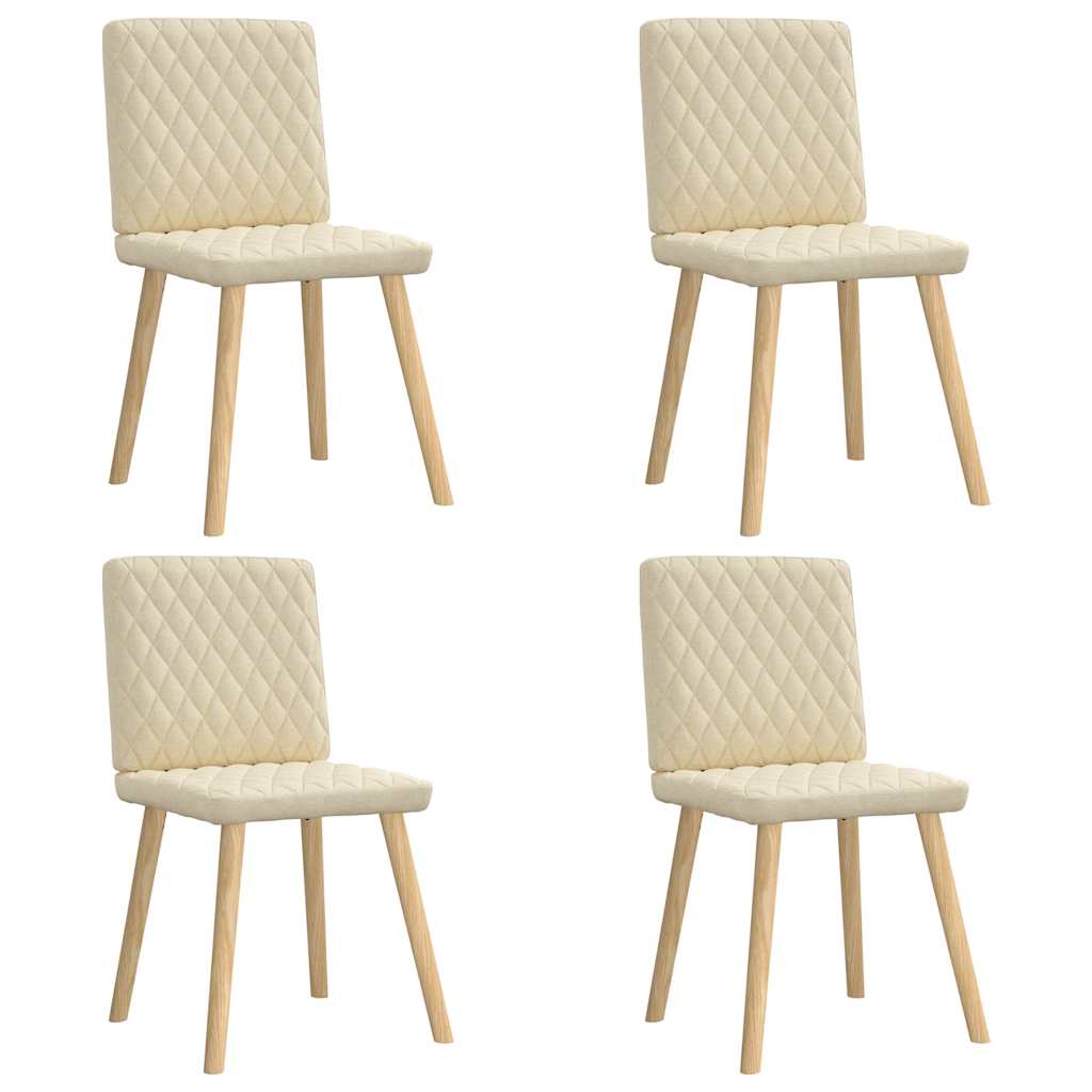 vidaXL Eetkamerstoelen 4 st stof donkergrijs - Aashly