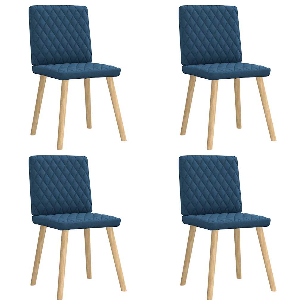 vidaXL Eetkamerstoelen 4 st stof donkergrijs - Aashly
