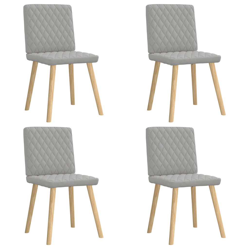 vidaXL Eetkamerstoelen 4 st stof donkergrijs - Aashly