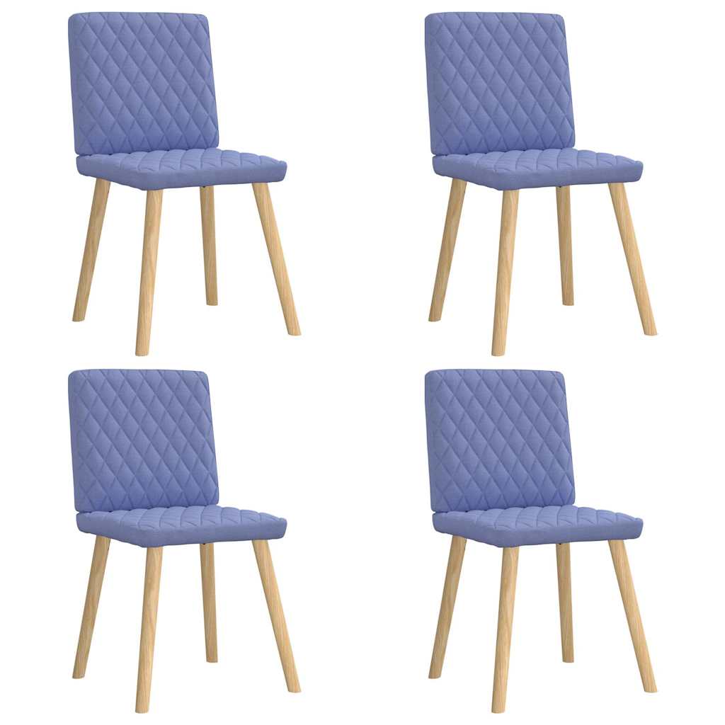 vidaXL Eetkamerstoelen 4 st stof donkergrijs - Aashly