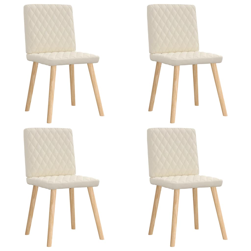 vidaXL Eetkamerstoelen 4 st stof donkergrijs - Aashly