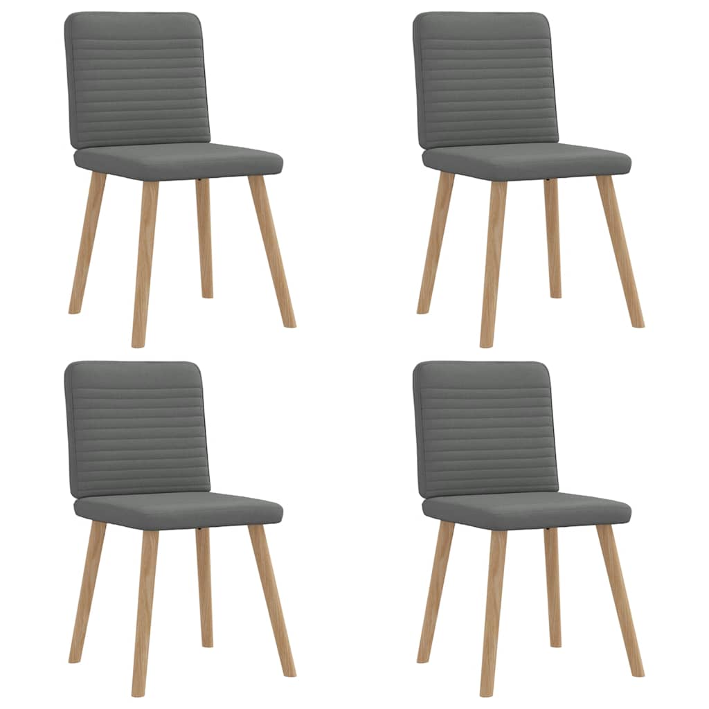 vidaXL Eetkamerstoelen 2 st stof zwart - Aashly