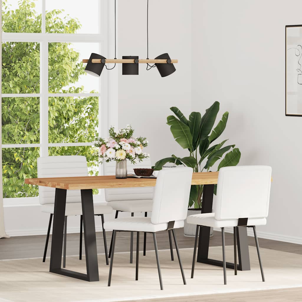 vidaXL Eetkamerstoelen 2 st kunstleer zwart - Aashly