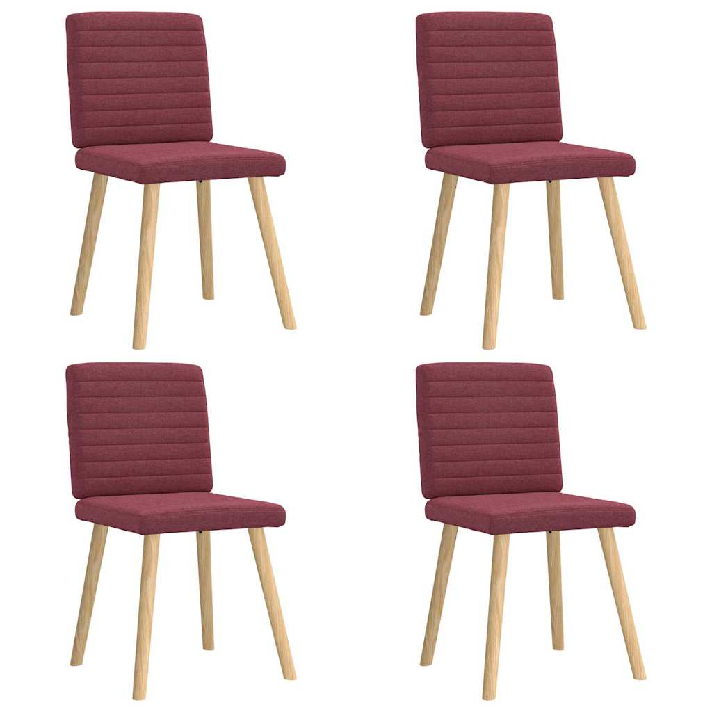 vidaXL Eetkamerstoelen 4 st stof lichtgrijs - Aashly