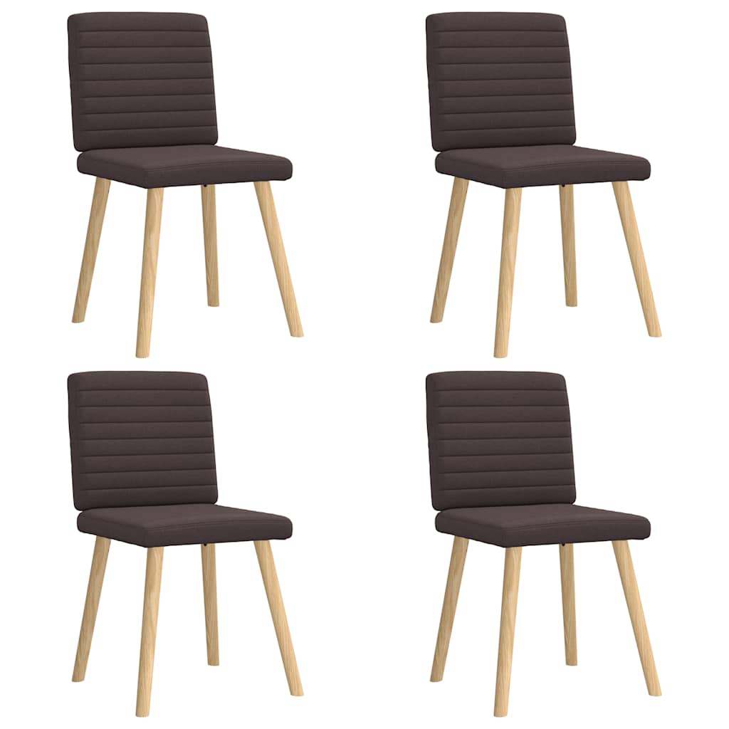 vidaXL Eetkamerstoelen 4 st stof lichtgrijs - Aashly