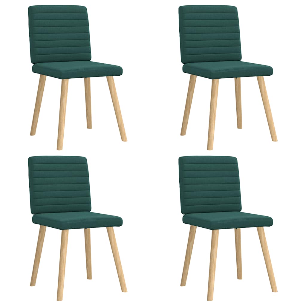 vidaXL Eetkamerstoelen 4 st stof lichtgrijs - Aashly