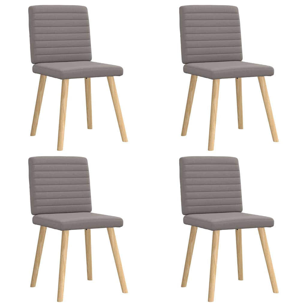 vidaXL Eetkamerstoelen 4 st stof lichtgrijs - Aashly