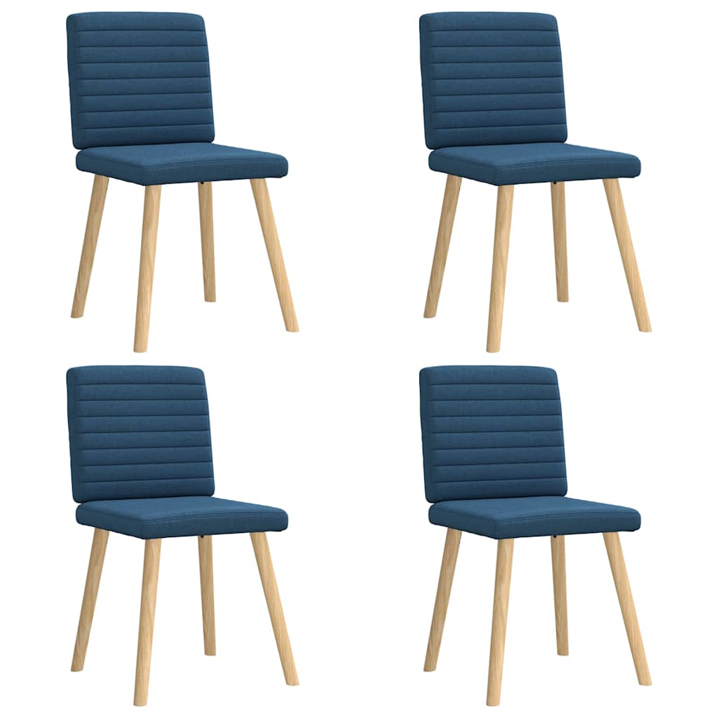 vidaXL Eetkamerstoelen 4 st stof lichtgrijs - Aashly