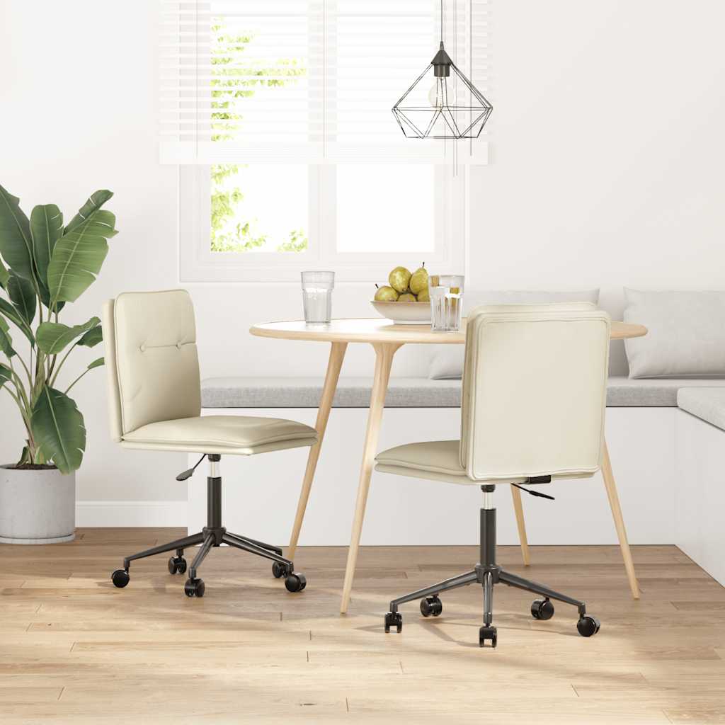 vidaXL Eetkamerstoelen 2 st kunstleer grijs - Aashly