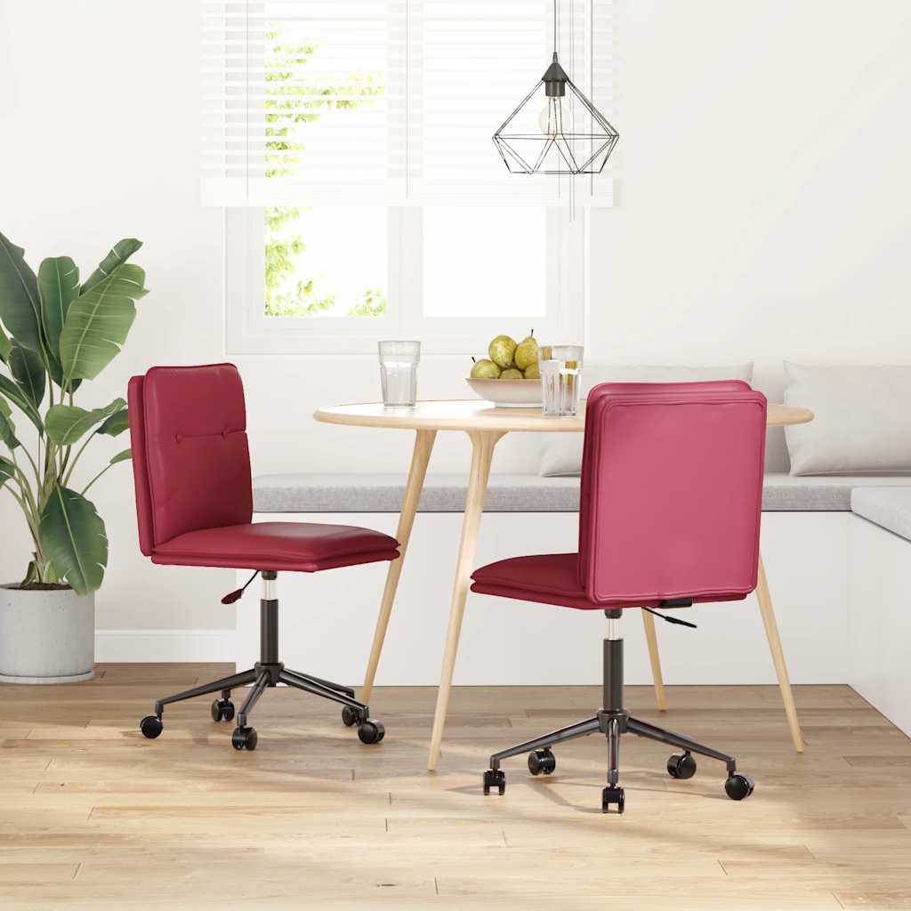 vidaXL Eetkamerstoelen 2 st kunstleer grijs - Aashly