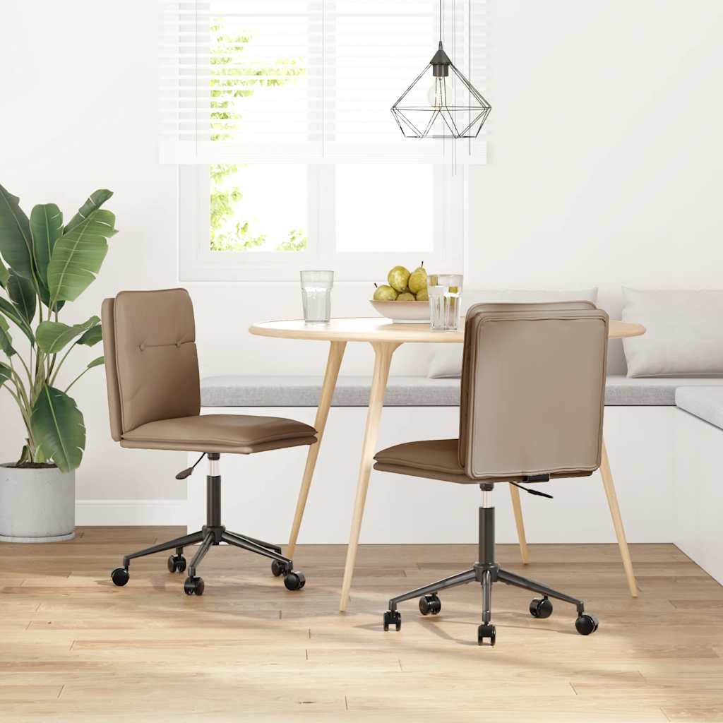 vidaXL Eetkamerstoelen 2 st kunstleer grijs - Aashly