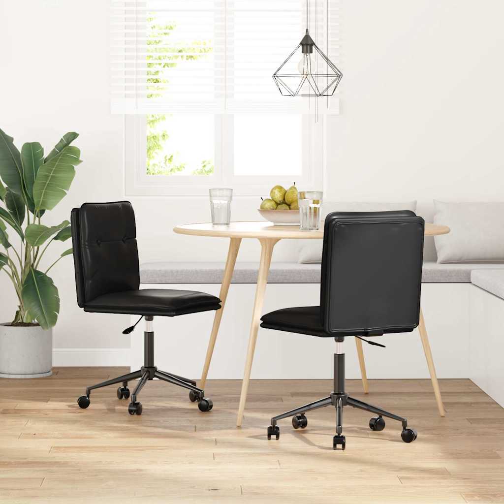 vidaXL Eetkamerstoelen 2 st kunstleer grijs - Aashly