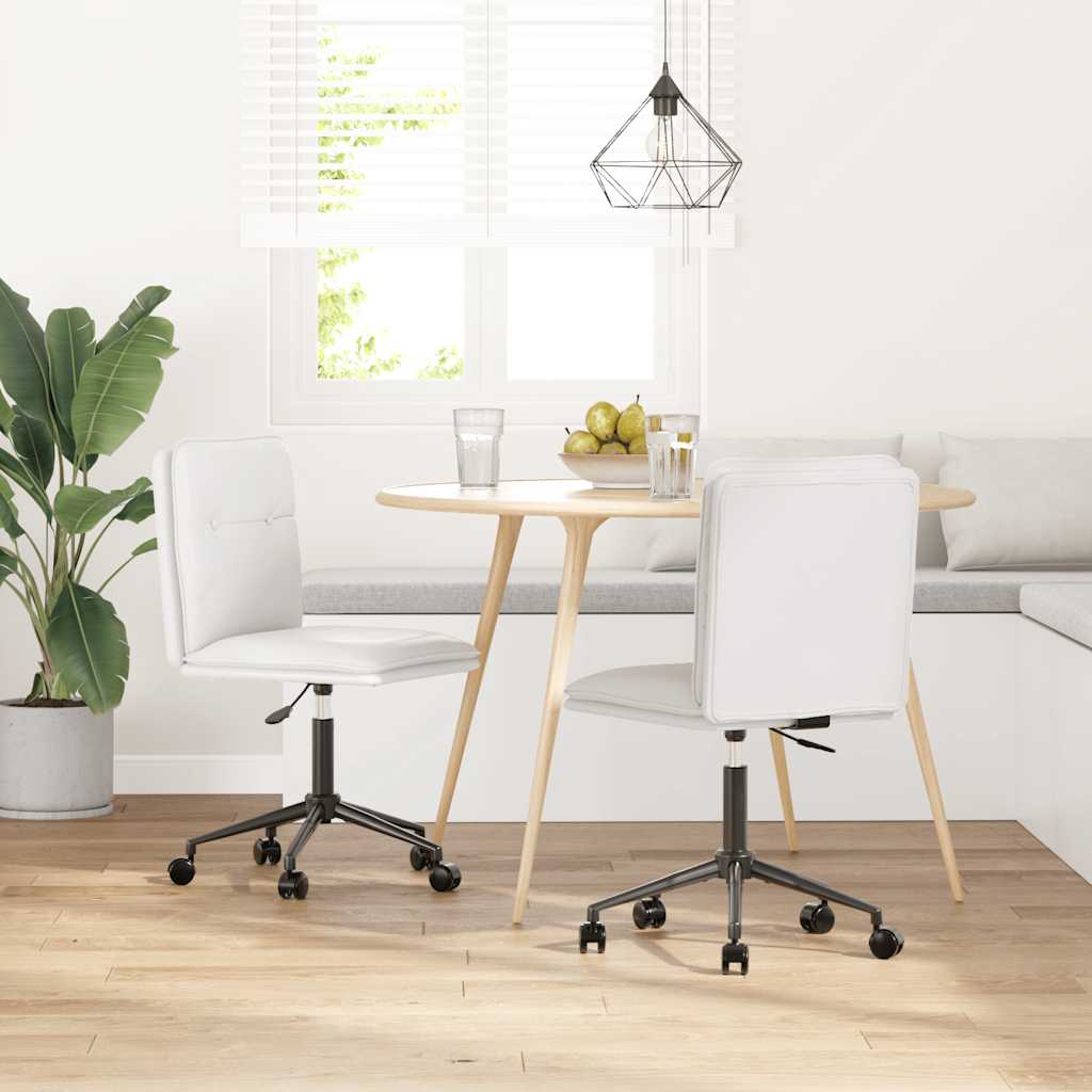 vidaXL Eetkamerstoelen 2 st kunstleer grijs - Aashly