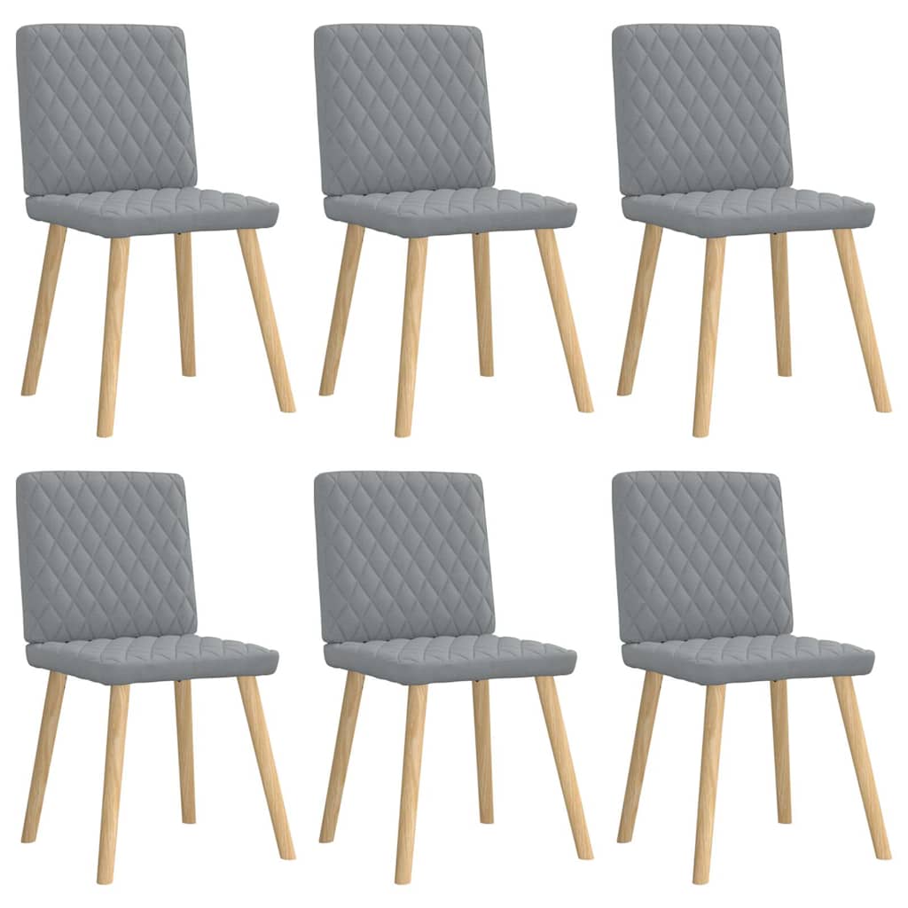 vidaXL Eetkamerstoelen 4 st stof donkergrijs - Aashly
