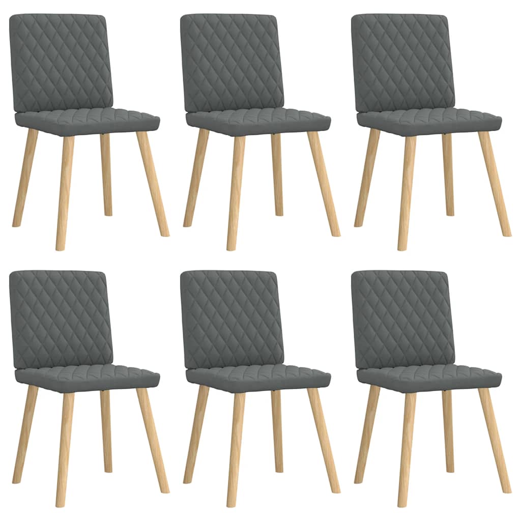 vidaXL Eetkamerstoelen 4 st stof donkergrijs - Aashly