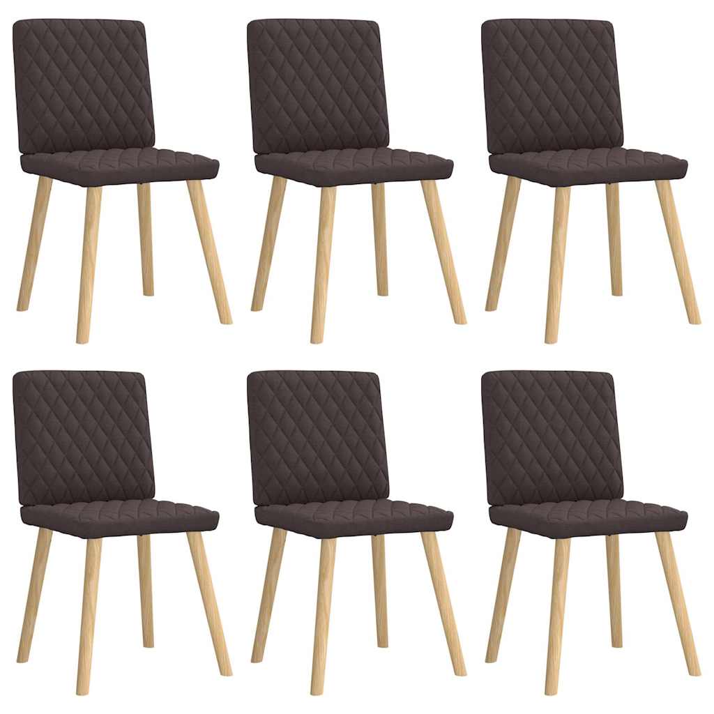 vidaXL Eetkamerstoelen 4 st stof donkergrijs - Aashly