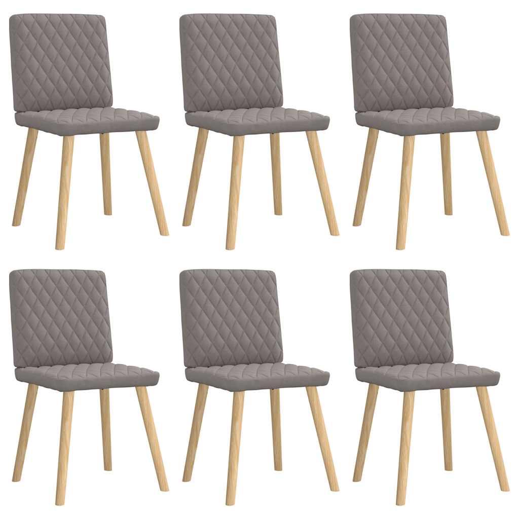 vidaXL Eetkamerstoelen 4 st stof donkergrijs - Aashly