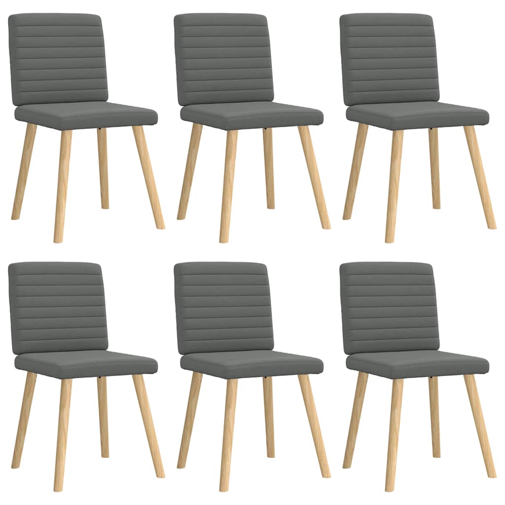 vidaXL Eetkamerstoelen 4 st stof lichtgrijs - Aashly