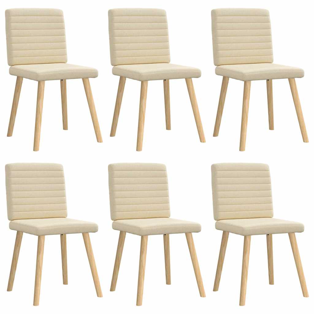 vidaXL Eetkamerstoelen 4 st stof lichtgrijs - Aashly