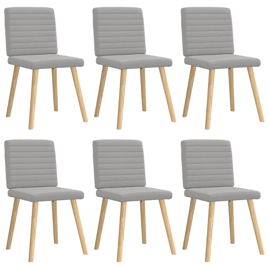 vidaXL Eetkamerstoelen 4 st stof lichtgrijs - Aashly