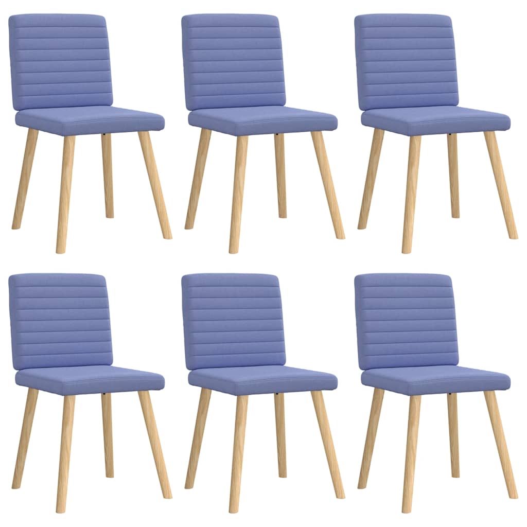 vidaXL Eetkamerstoelen 4 st stof lichtgrijs - Aashly