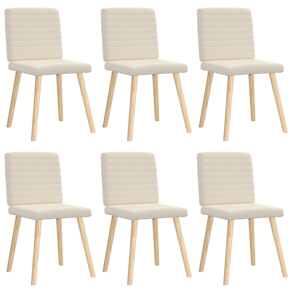 vidaXL Eetkamerstoelen 4 st stof lichtgrijs - Aashly