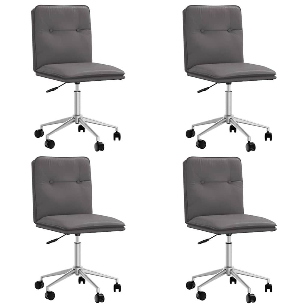 vidaXL Eetkamerstoelen 2 st kunstleer grijs - Aashly