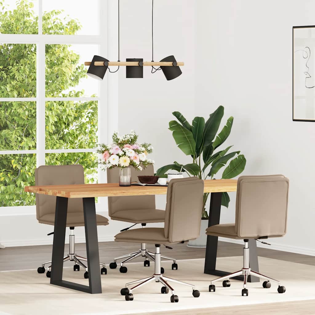 vidaXL Eetkamerstoelen 2 st kunstleer grijs - Aashly