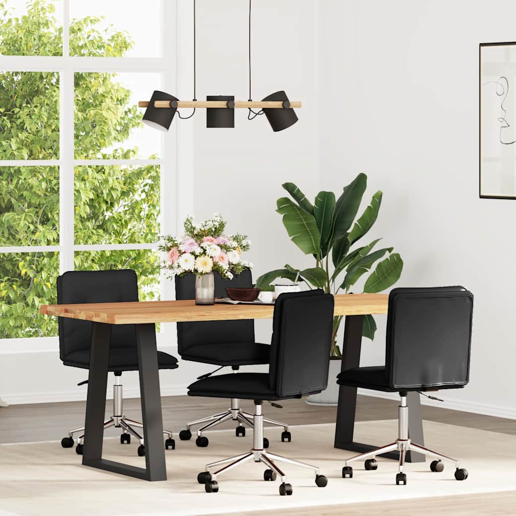 vidaXL Eetkamerstoelen 2 st kunstleer grijs - Aashly