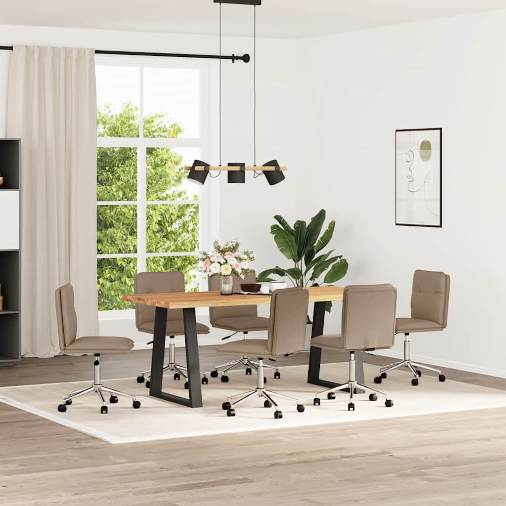 vidaXL Eetkamerstoelen 2 st kunstleer grijs - Aashly