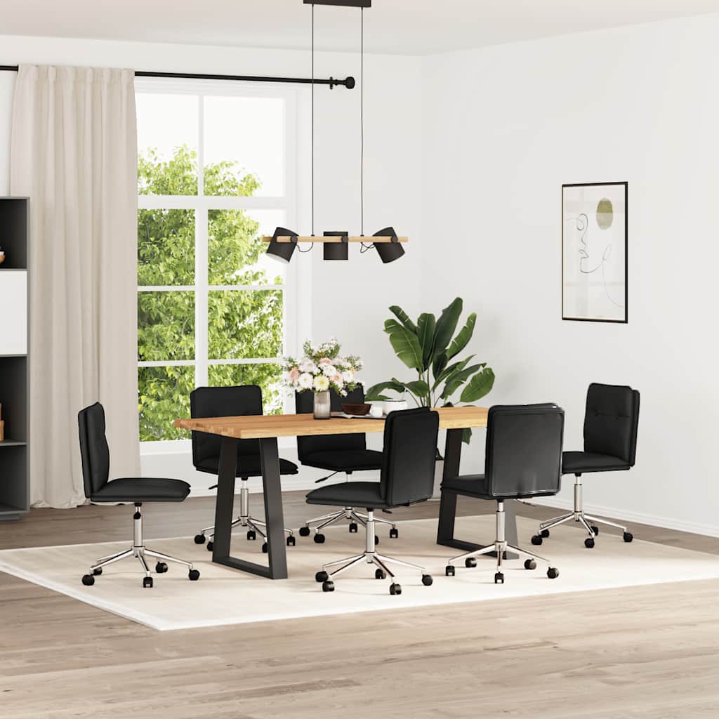 vidaXL Eetkamerstoelen 2 st kunstleer grijs - Aashly