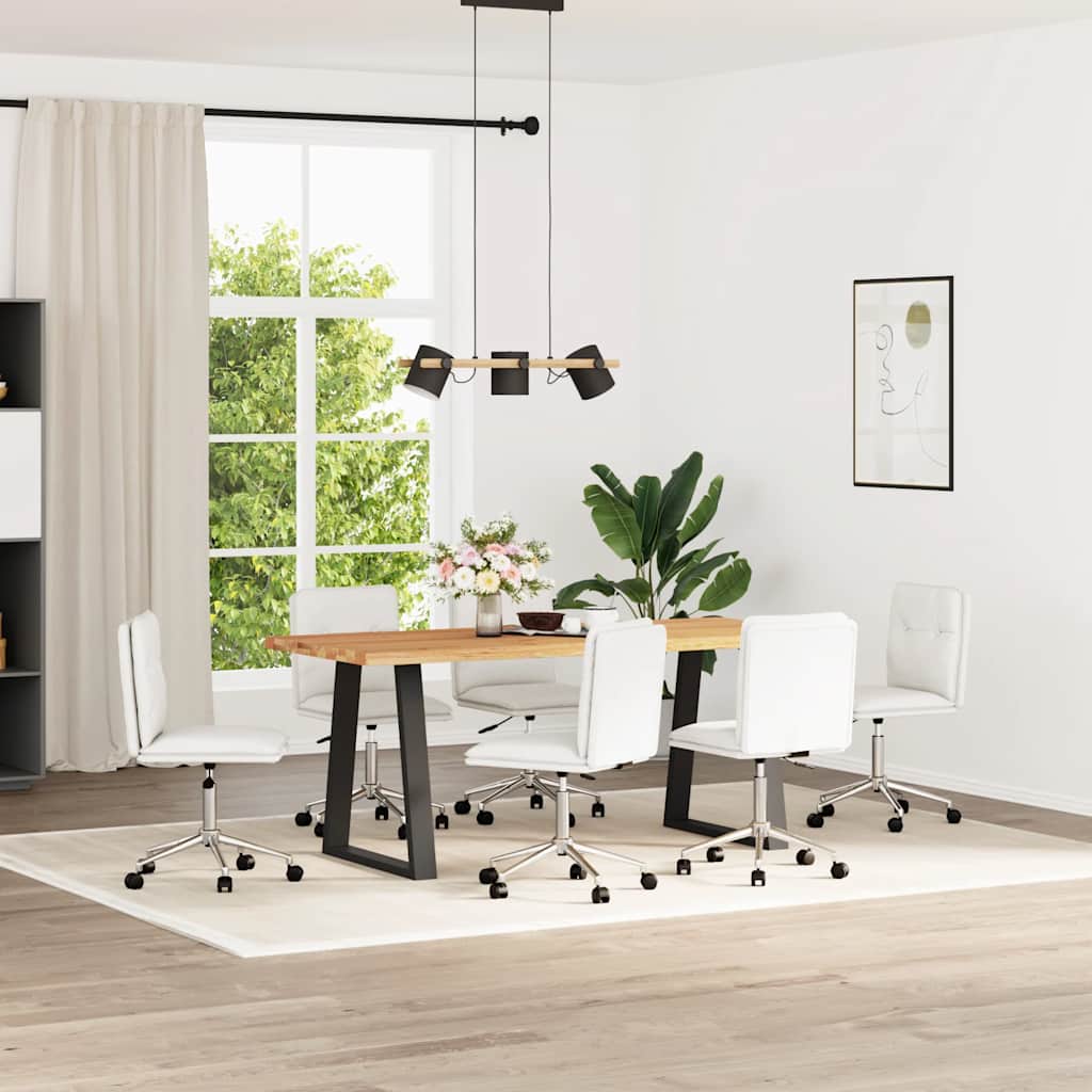 vidaXL Eetkamerstoelen 2 st kunstleer grijs - Aashly