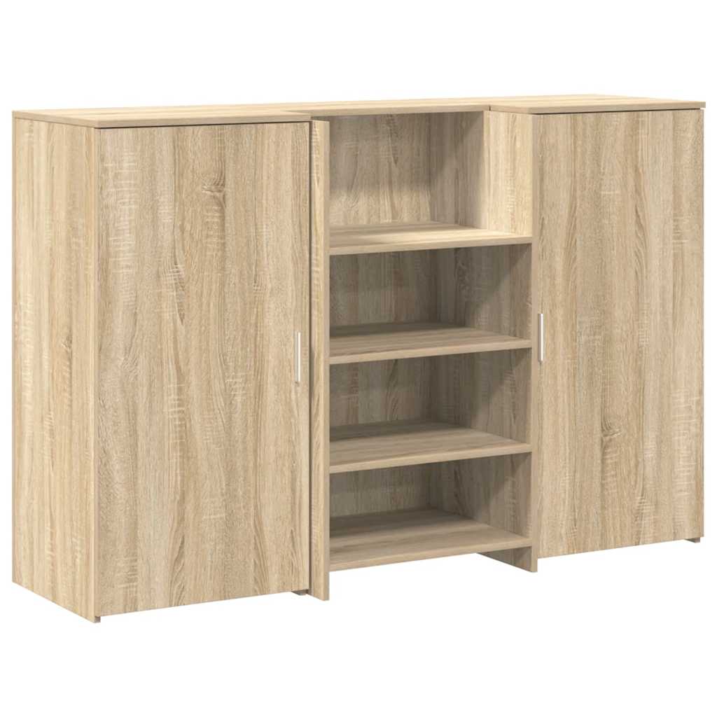vidaXL Receptiebalie 155x50x103,5 cm bewerkt hout sonoma eikenkleurig